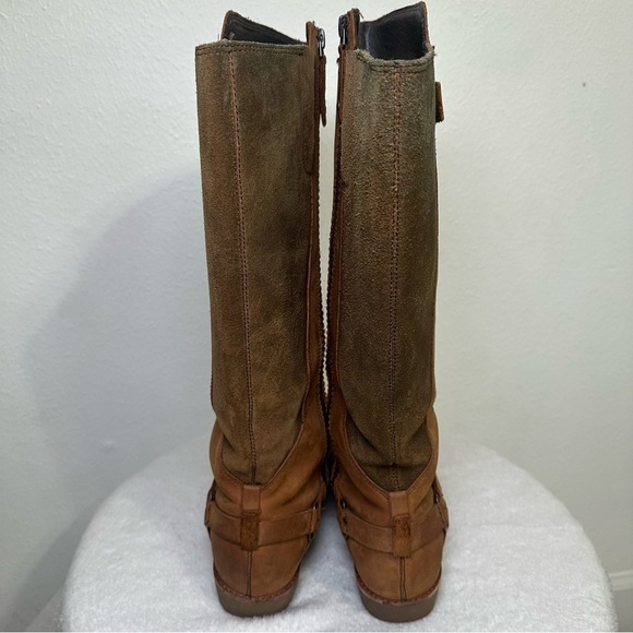 Teva De La Vina Dos Tall Bison Waterproof Leather Brown Over the Knee Boots SZ 9 - Picture 7 of 15
